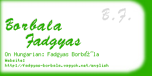 borbala fadgyas business card